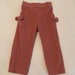 Bella Bliss pink corduroy pants, size 2T